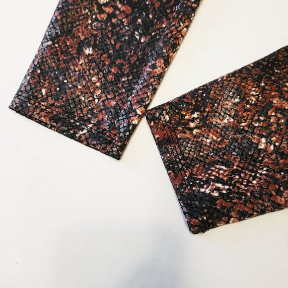 Spanx NEW Faux Leather Snake Shine Reptile Print Leggings - Picture 7 of 10